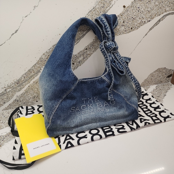 Marc Jacobs Handbags - 2025 Marc Jacobs The Sack Bag Denim "The Bow" Shoulder Bag - Like New